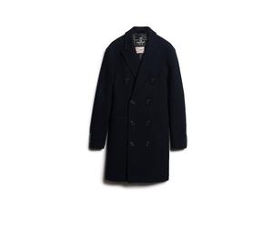 SUPERDRY Wollmantel dunkelblau | M