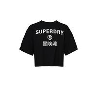 Superdry Womens Code CORE Sport Tee T-Shirt, Black, L