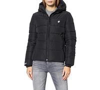 Superdry Womens Hooded Spirit Sports Puffer Jacket, Black, XL