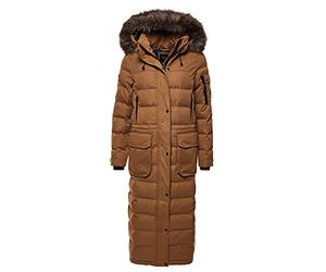 Superdry Womens MF Expedition Long LINE Parka, Sandstone, S