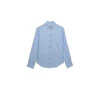 Superdry Women's Premium Linen Slim Shirt, Classic Blue Stripe, 42