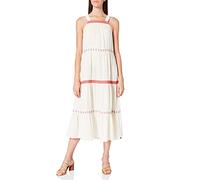 Superdry Womens Sleeveless Embroidered Dress, Buttercream, S