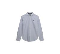 Superdry Women's Slim BD L/S Shirt, Azure Blue Stripe Oxford, 40