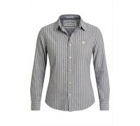 Superdry Women's Slim Oxford BD L/S Shirt, Navy/Preppy Pink, 42