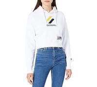 Superdry Womens Sportstyle Classic Boxy Hood Hooded Sweatshirt, Optic, L