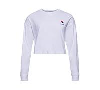 Superdry Womens Sportstyle Essential Crop TOP Shirt, Optic, M