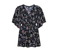 Superdry Womens Vintage Beach Playsuit Lässiges Kleid, Olivia Paisley Black, M