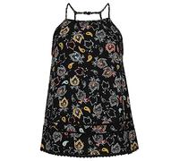 Superdry Womens Vintage Beach TOP Trägershirt/Cami Shirt, Olivia Paisley Black, L