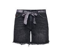 Superdry Womens Vintage MID Rise Slim Jeans-Shorts, Wolcott Black Stone, 28