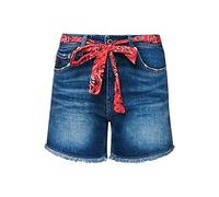 Superdry Womens Vintage Rise Slim Jeans-Shorts, Salem Mid Worn Blue, 26