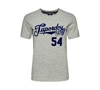 Superdry Womens Vintage Script Style COLL Tee T-Shirt, Athletic Grey Marl, S