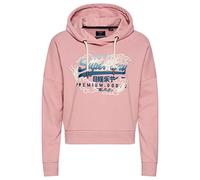 Superdry Womens Vintage VL Narrative Hood UB Kapuzenpullover, Soft Pink, M