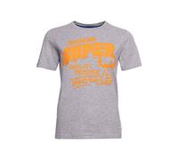 Superdry Womens Workwear Graphic Tee T-Shirt, Light Grey Marl, XS