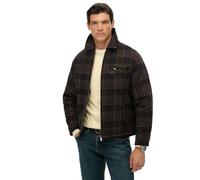 Superdry Hemdjacke Wool Blend Karos Braun - Größe L Braun L