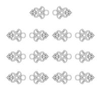 SUPERFINDINGS 14 Stück Umhangverschluss Aus Legierung Platin Umhangverschluss Zum Aufnähen Dirndl Ösen Zum Aufnähen von Haken Und Ösen Strickjacken Clip Schnappverschluss