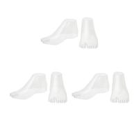 SUPERFINDINGS 3 Paar Kunststoff Fußmo Werkzeuge Keilrahmen Sandale Stützformer Durchsichtige Schuhe Display Für Weibliche Schaufensterpuppe Fuß Display Kunstskizze Mit Nagel