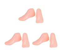 SUPERFINDINGS 3 Paar Kunststoff Fußmo Werkzeuge Keilrahmen Sandale Stützformer Helle Lachsfarben Schuhe Display Weibliche Schaufensterpuppe Kunstskizze Mit Nagel