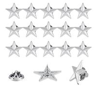 SUPERFINDINGS 30 Stück Sterne Brosche Sternkragen Revers Pin Modische Metall Anstecker für 4. Juli Memorial Day Veterans Day Party Unabhängigkeitstag Feier Labor Day Theme Party Kostüm Dekorationen