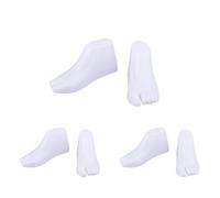 SUPERFINDINGS 3Paare Kunststoff Fußmodellwerkzeuge Schuhstütze Sandale Formgeber Weiß Schuhe Anzeige Weibliche Schaufensterpuppe Fußanzeige Schmuck Sandale Schuhsocken Anzeige Kunstskizze