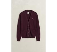 GANT - V-Neck Strickjacke aus Lambswool darkened wine - Gr. - XXL