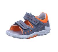 Sandale Leder \ FLOW - Farbe - HELLGRAU/ORANGE - Größe - 22