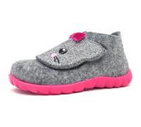 Superfit Baby - Mädchen Happy Hausschuh, Hellgrau Pink 2500, 19 EU
