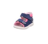 Superfit Polly 6000958100 Sandale, Mädchen, Blau/Rosa, Leder, NEU - Kinderschuhe Lauflernschuhe Gr. 18 - 26, Blau, leder/textil (velour)