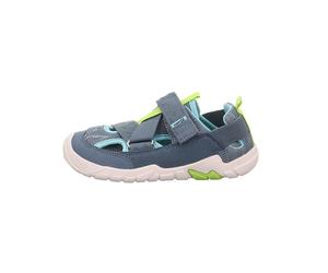 superfit Barfuß Leder-Halbsandalen "Trace" in Blau - Größe 33 | Kindersandalen
