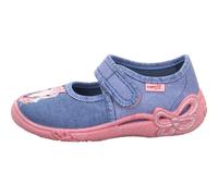 Superfit Mädchen Hausschuh BELINDA Textil Blau Größe 23