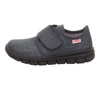 Hausschuh SUPERFIT "BOBBY WMS: Mittel", Kinder, Gr. 36, grau (dunkelgrau), Baumwolle, meliert, casual, Schuhe, Klettschuh mit Baumwoll-Futter, Größenschablone zum Download (62487524-36) dunkelgrau