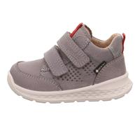 Lauflernschuh SUPERFIT "BREEZE WMS: Mittel", Kinder, Gr. 25, grau (grau, rot), Nubukleder, Veloursleder, casual, Schuhe, Klettschuh mit wasserdichtem GORE-TEX, Größenschablone zum Download (57758450-2