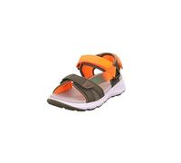 Superfit Criss Cross Sandale, Grün/Orange 7020, 37 EU