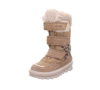 Winterstiefel SUPERFIT "FLAVIA, WMS: mittel", Damen, Gr. 33, beige (braun, beige), Leder, Textil, Veloursleder, Schuhe Winterstiefel, Snowboots mit wasserdichter GORE-TEX, Größenschablone zum Download