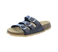 Superfit Mädchen FUSSBETTPANTOFFEL Hausschuhe, SCHWARZ/SILBER 0100