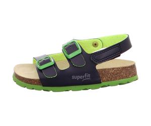 Superfit Fussbettpantoffel blau/grÜn (8100) 24