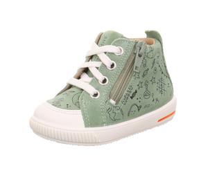 Superfit Halbschuh Leder MOPPY HELLGRÜN/WEIß 20