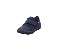 Hausschuh SUPERFIT "BILL, WMS: mittel", Mädchen, Gr. 25, blau (dunkelblau), Baumwolle, Schuhe Hausschuh, Kindergartenschuh mit Klettverschluss, Größenschablone zum Download (91439821-25) dunkelblau
