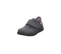 Hausschuh SUPERFIT "BOBBY WMS: Mittel", Kinder, Gr. 27, grau (dunkelgrau), Baumwolle, meliert, casual, Schuhe, Klettschuh mit Baumwoll-Futter, Größenschablone zum Download (62487524-27) dunkelgrau
