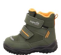 Winterboots SUPERFIT "HUSKY1 WMS: mittel", Mädchen, Gr. 23, grün (khaki, orange), Textil, Schuhe Winterboots, Snowboots mit wasserdichtem GORE TEX, Größenschablone zum Download (97774053-23) khaki, or
