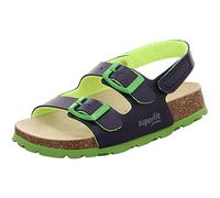 Superfit Fussbettpantoffel Kinder Fersenriemen-Sandale Blau/Grün, Gr. 33