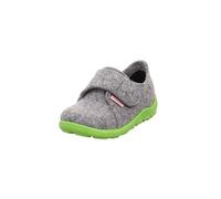 Superfit Jungen HAPPY Hausschuhe, GRAU/GRÜN 2000