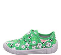 Hausschuh SUPERFIT "BILL WMS: Mittel", Mädchen, Gr. 24, grün (grün, kombiniert), Baumwolle, Schuhe Hausschuh, Klettschuh mit Klettverschluss, Größenschablone zum Download (89599408-24) grün, kombinier