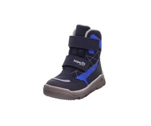 Superfit Jungen Mars Schneestiefel, Blau Hellgrau 8000, 37 EU Schmal