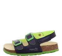 Superfit Jungen Fussbettpantoffel Knöchelriemchen Riemchensandalen, BLAU, 39 EU