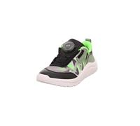 Superfit Jungen Slipper Kicks, Kinder Halbschuhe, Weite: W V, lose Einlage, Ja, Freizeitschuhe, Schlupfschuhe, Slip-ons, SCHWARZ/HELLGRÜN (000), 32 EU