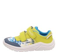 Sneaker SUPERFIT "KICKS WMS: weit", Damen, Gr. 31, dunkelgelb, grau, türkis, Lederimitat, Polyester, mehrfarbig, Schuhe Sneaker, Klettschuh, farbiges Muster, WMS: W V, Größenschablone zum Download (81