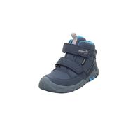 Barfußschuh SUPERFIT "TRACE, WMS: mittel", Mädchen, Gr. 31, blau, Lederimitat, Textil, unifarben, Schuhe Barfußschuh, Klettboots mit Wechselfußbett, Größenschablone zum Download (85049905-31) blau