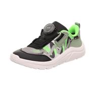 Superfit Jungen Slipper Kicks, Kinder Halbschuhe, Weite: W V, lose Einlage, Ja, Schlupfschuhe, Slip-ons, Freizeitschuhe, SCHWARZ/HELLGRÜN (000), 29 EU