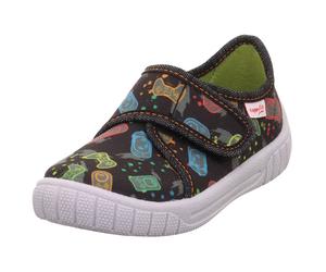 Superfit - Kid's Bill A - Hausschuhe, Gr. 26, grau (Schwarz/Mehrfarbig)