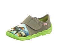 Superfit Kinder-Hausschuh BUBBLE Dinosaurier Grün-Grau-Mehrfarbig 26